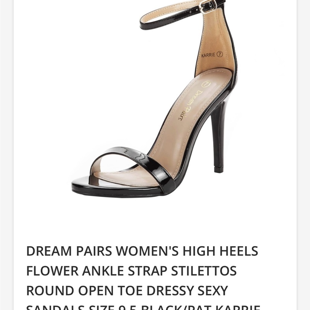 Dream Pairs Black High Heel Sandals